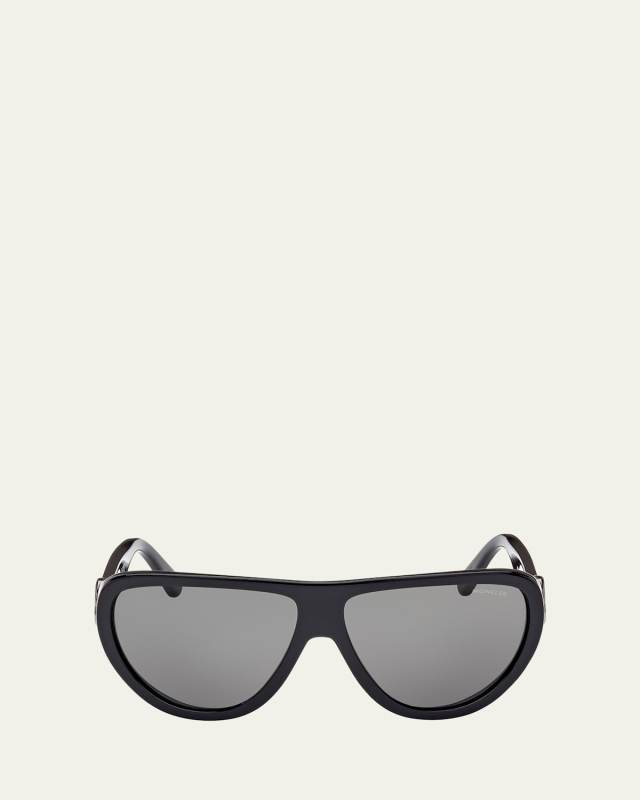 Anodize Acetatee & Metal Aviator Sunglasses